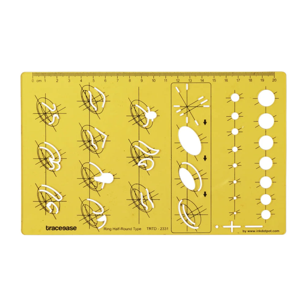 Ring Half Round Type Jewellery Templates Drafting Tools Jewellery Designing Stencils