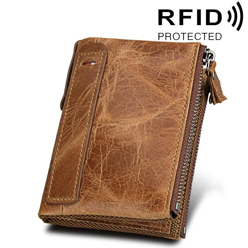 Men Leather Rfid Blocking Card Holder Wallet - 12.1x9.4x2.7cm - Ccb1085Tp