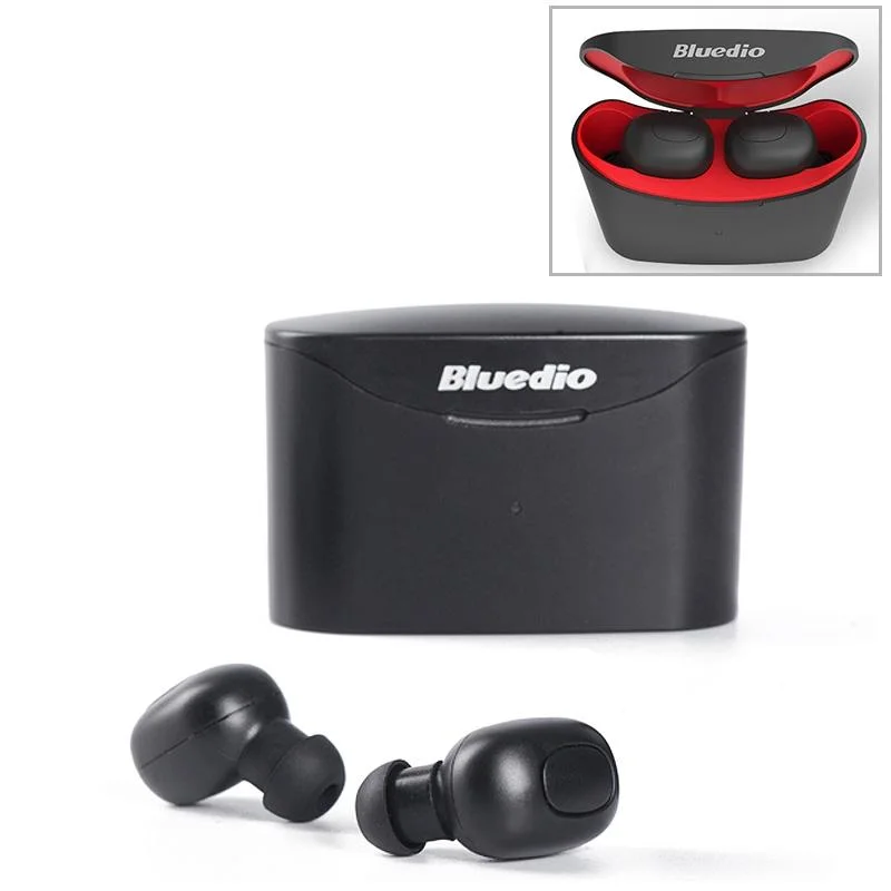 Bluetooth 5.0 Wireless Earbuds with Charging Case - Red