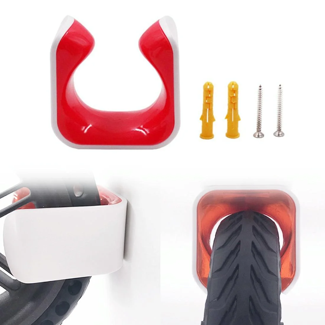 Wall Mount Holder for Xiaomi M365 Electric Scooter - Portable - Red