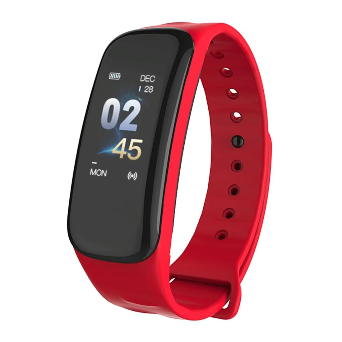 Bluetooth Fitness Tracker With Heart Rate & Sleep Monitor - Waterproof - Red