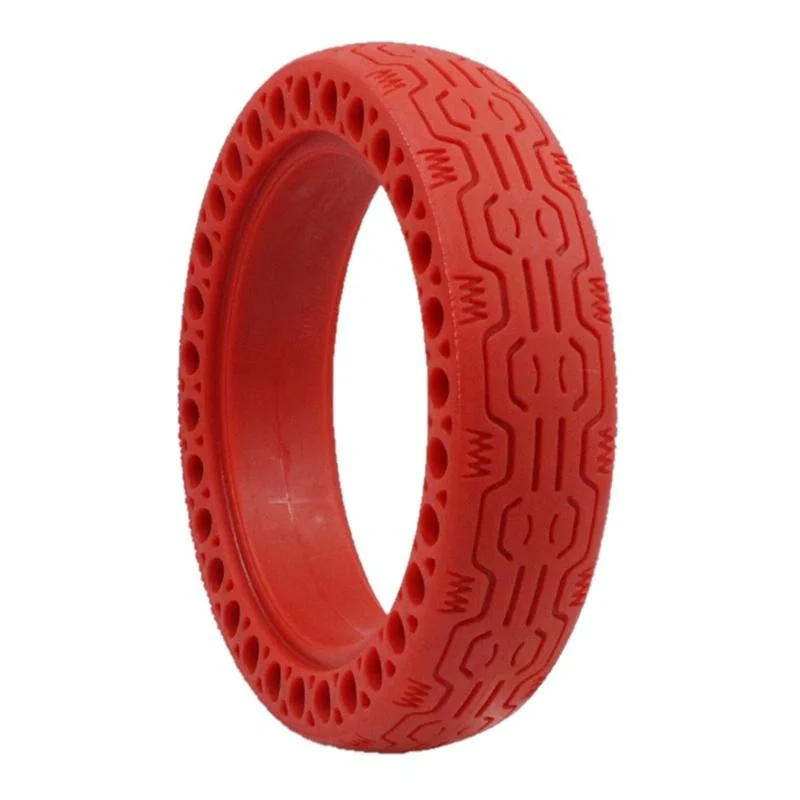 8.5 Electric Scooter Tire for Xiaomi Mijia M365 - Shock-absorbing Honeycomb Design - Red