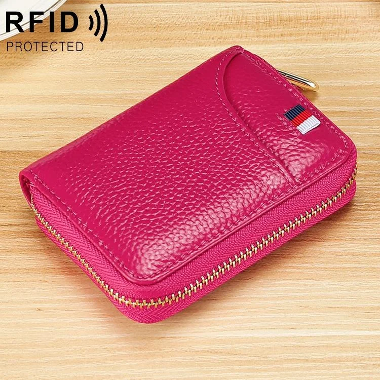 Multi Card Rfid Ladies Wallet - Rose Red