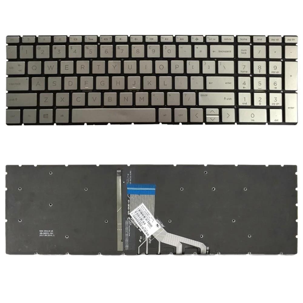 Backlit us Keyboard for Hp 15-da / Db Series - Silver