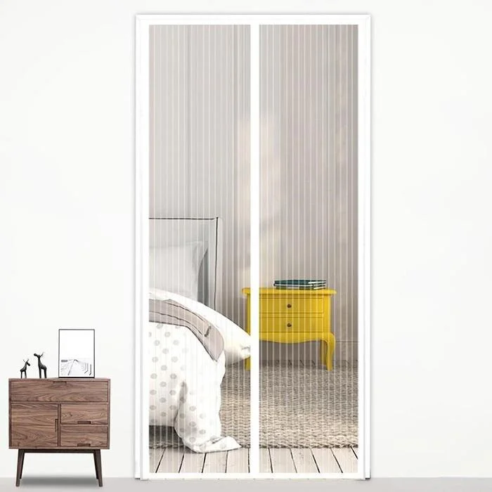 210x100cm Magnetic Mosquito-proof Screen Door Curtain - Magic Mesh - White