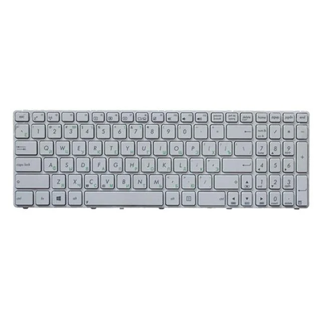 Russian Keyboard for Asus K52 K53s X61 N61 G60 G51 - Black - White