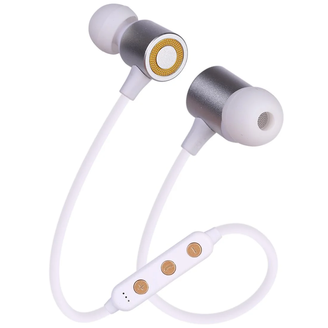 Wireless Magnetic Headphones with Tf Card Support - Portable - White