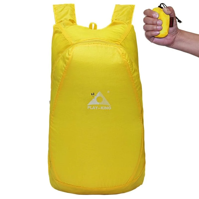 Ultralight Foldable Anti Splash Bag For Outdoor Climbing 20L Capacity Max Load 15Kg - Yellow