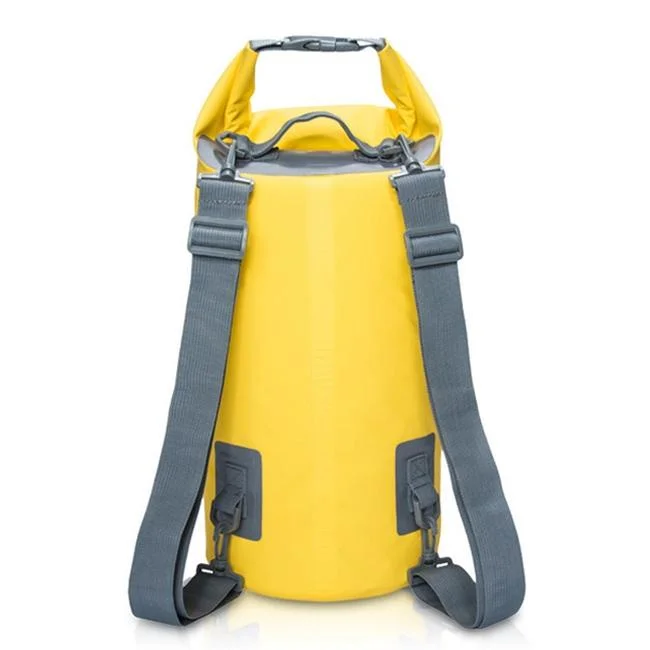 Waterproof Dual Shoulder Strap Dry Bag 50L Capacity - Yellow