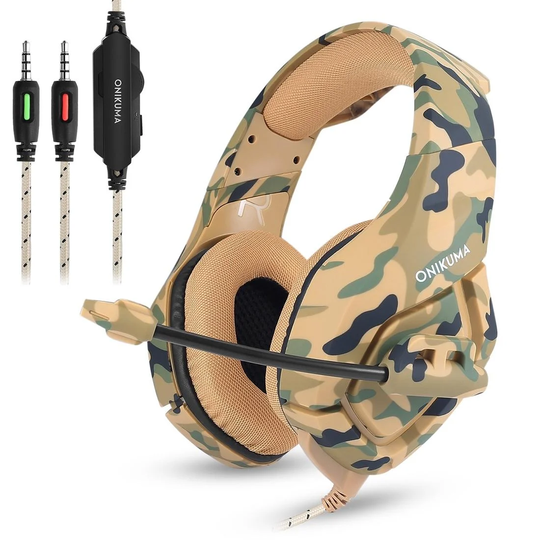 Camouflage Gaming Headset With Noise Canceling Mic - Yellow