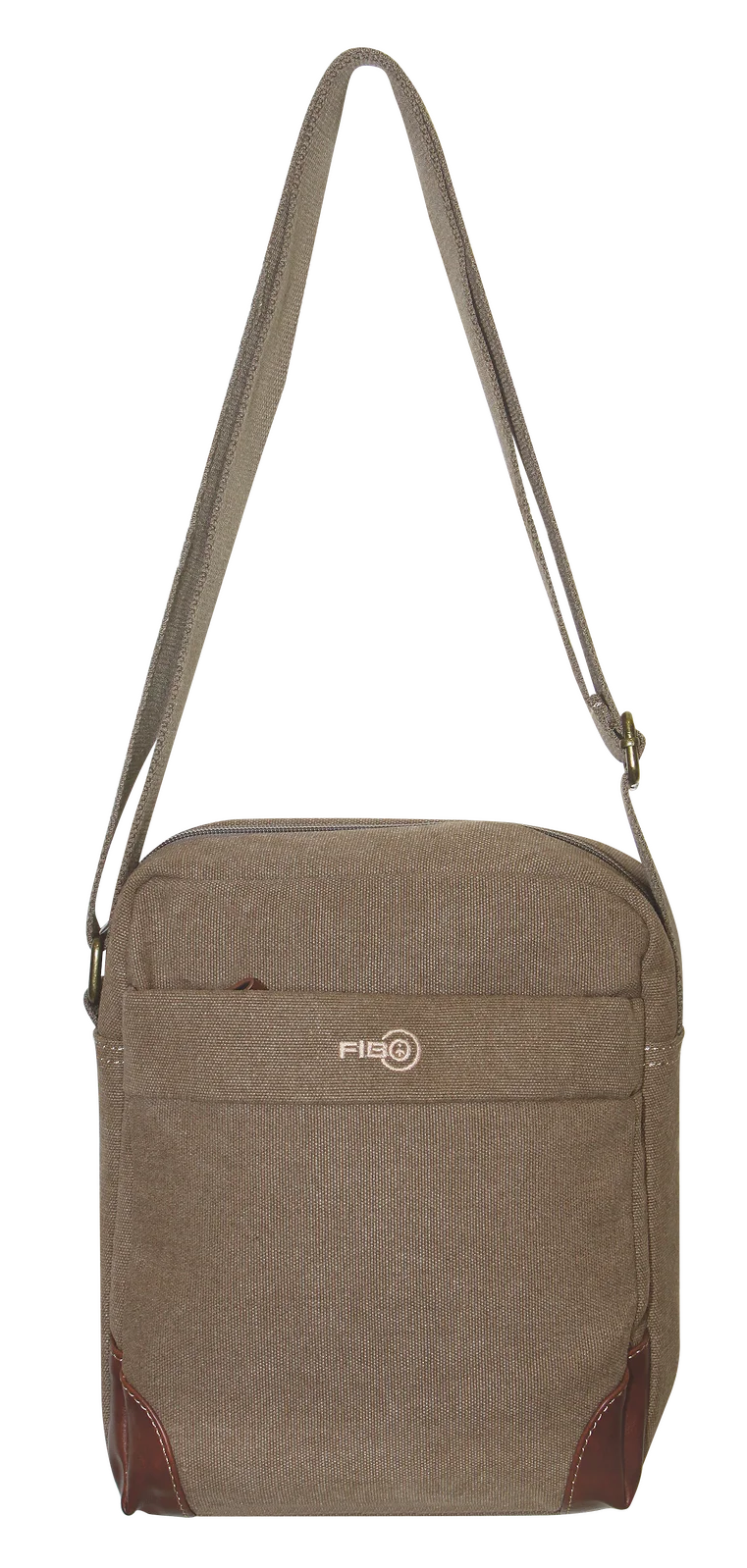 FIB Explorer Canvas Cross Body Travel Bag - Khaki