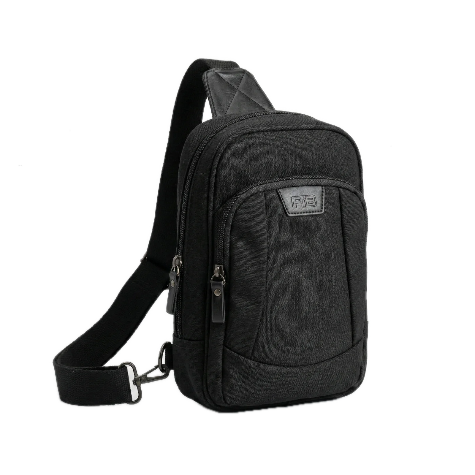 FIB Byron Sling Backpack Bag Travel w/ Single Adjustable Strap - Black