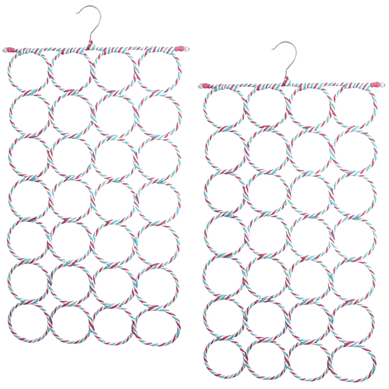 2x 24 Hole Scarf Hanger Holder Storage Tie Belt Scarf Organiser Space Saver