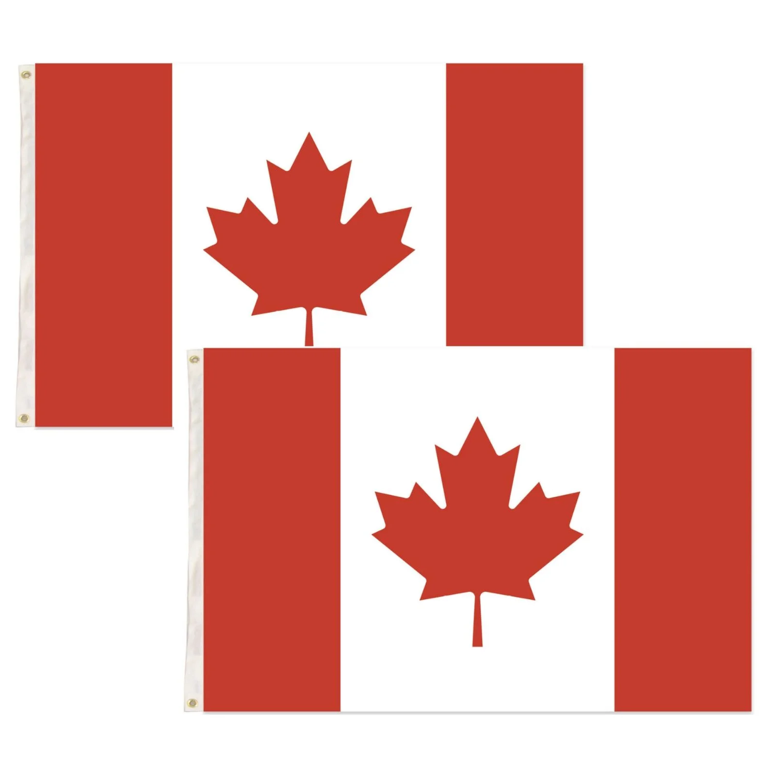 2x Canada Country Flags Heavy Duty Canadian Maple Leaf - 150cm x 90cm