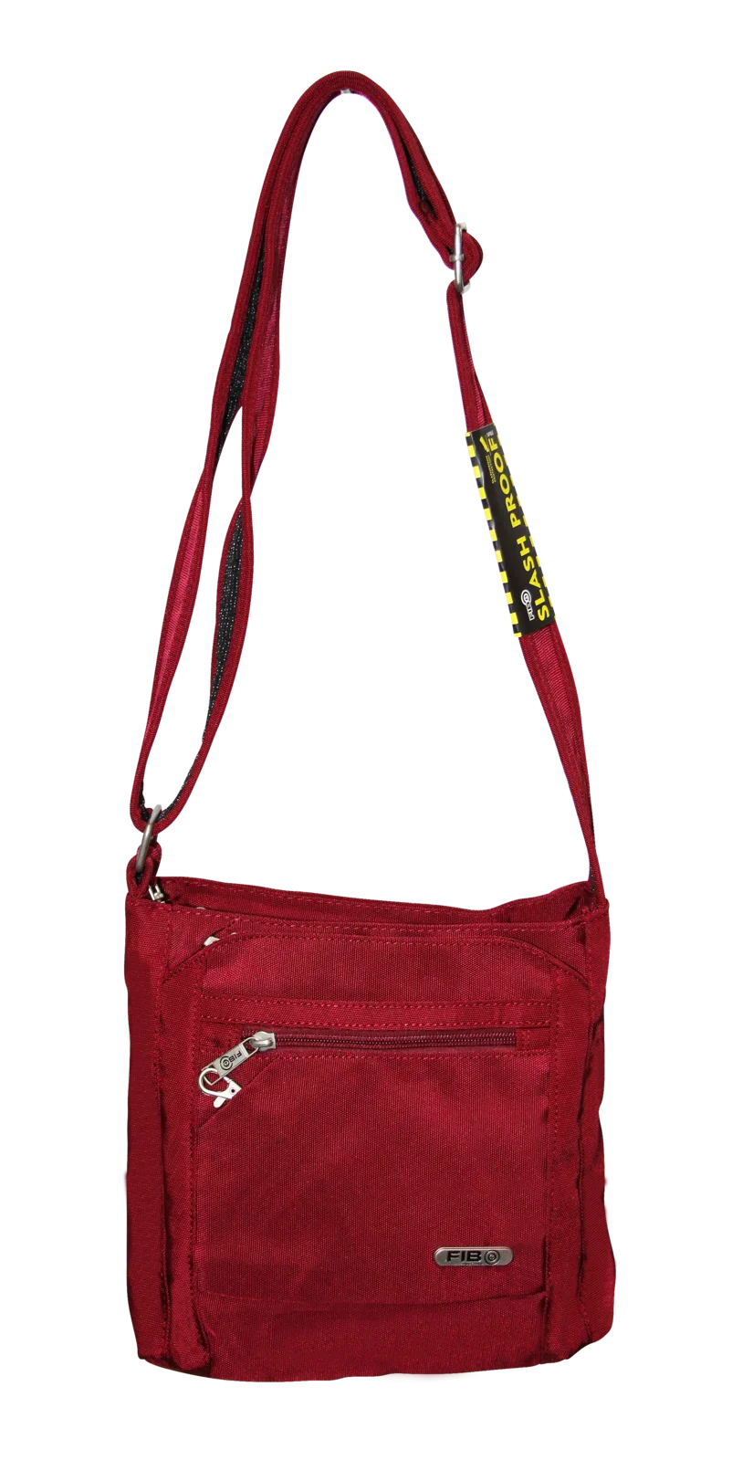 FIB Mens Crossbody Bag Shoulder Strap Travel Satchel Wallet Pockets - Burgundy