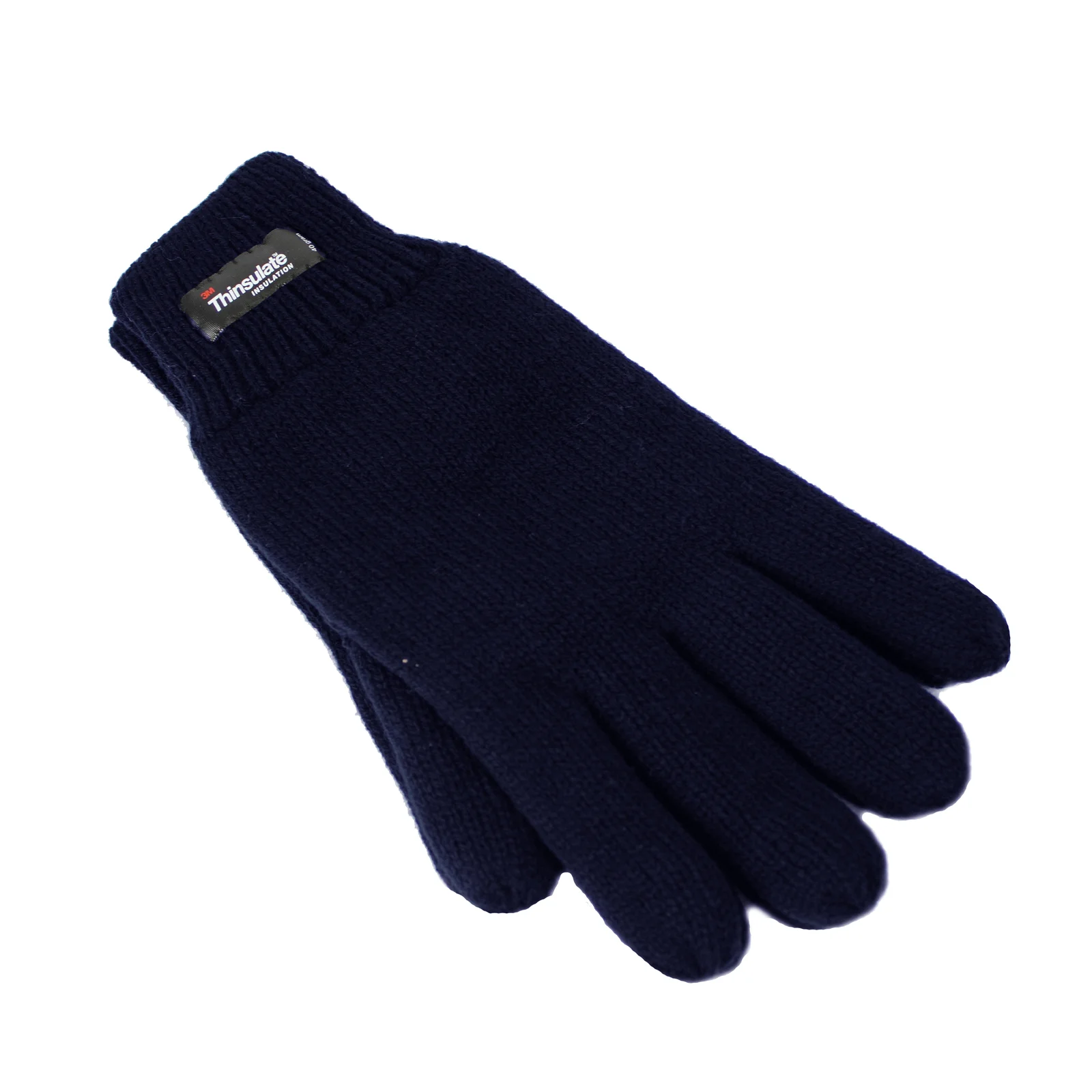 Dents 3M THINSULATE Gloves Snow Ski Knitted Polar Fleece Thermal Plain Winter - Navy