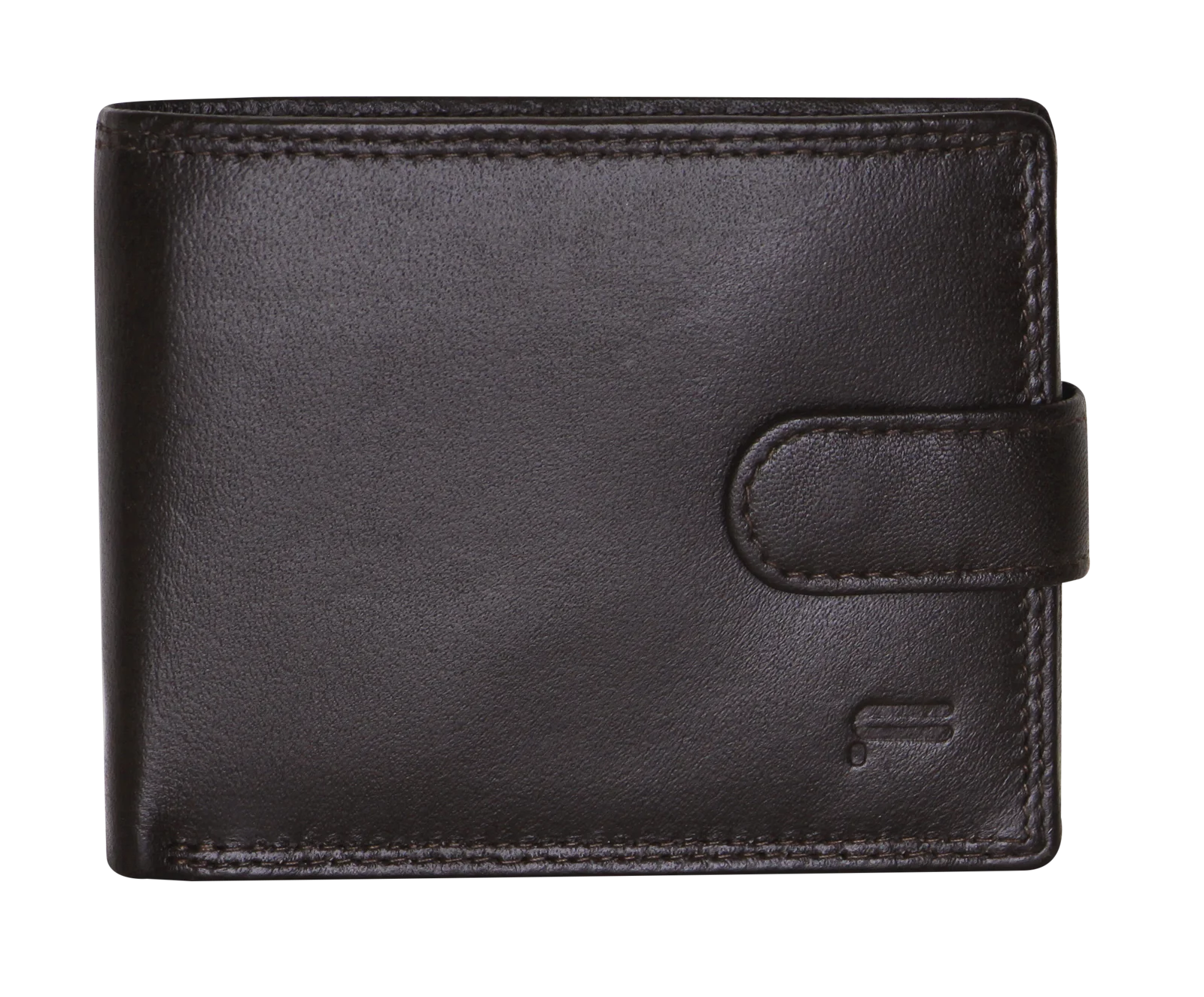 Futura Mens RFID Leather Coin Fold Over Wallet - Brown