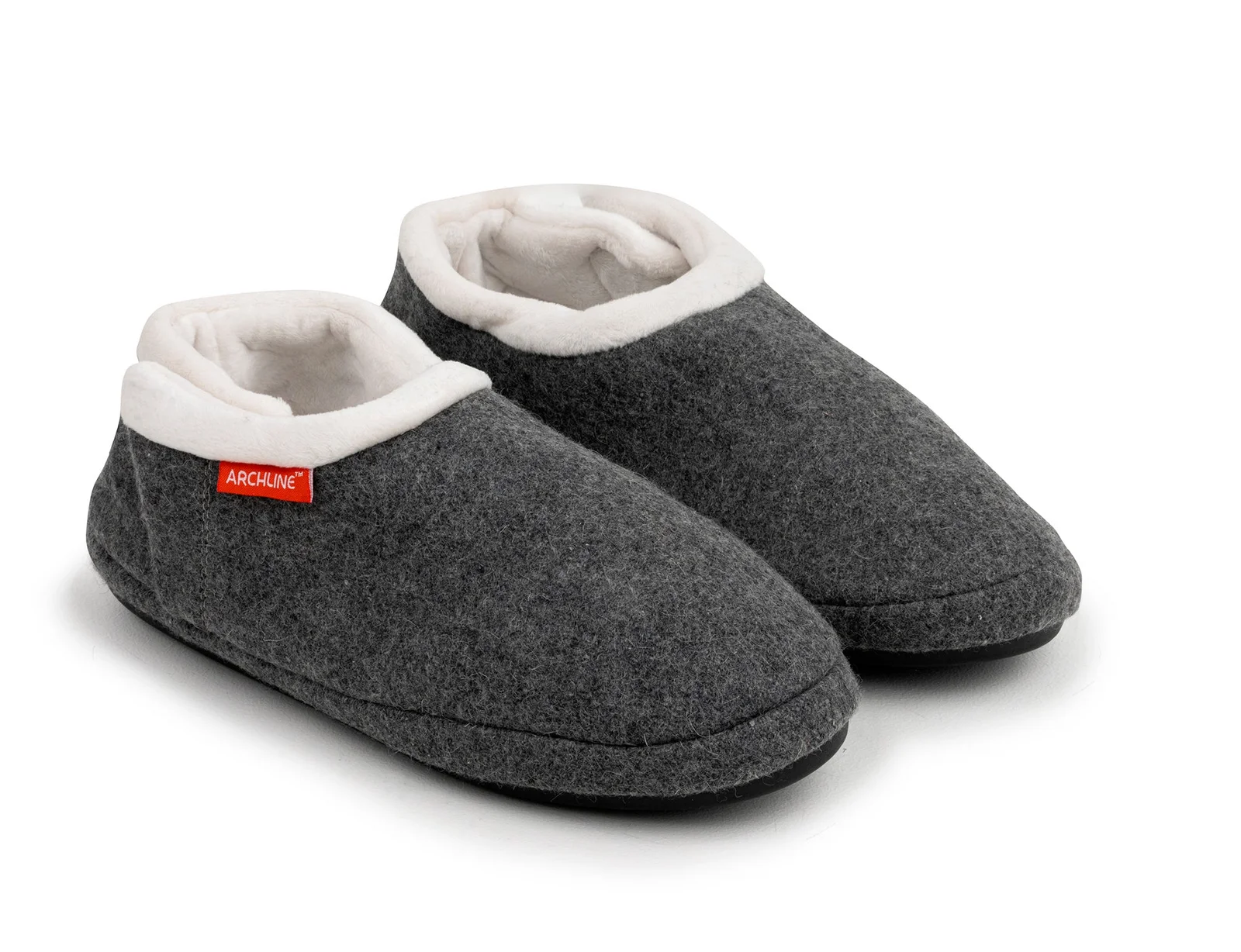 ARCHLINE Orthotic Slippers CLOSED Arch Scuffs Orthopedic Moccasins Shoes in Grey Marle - EUR 38