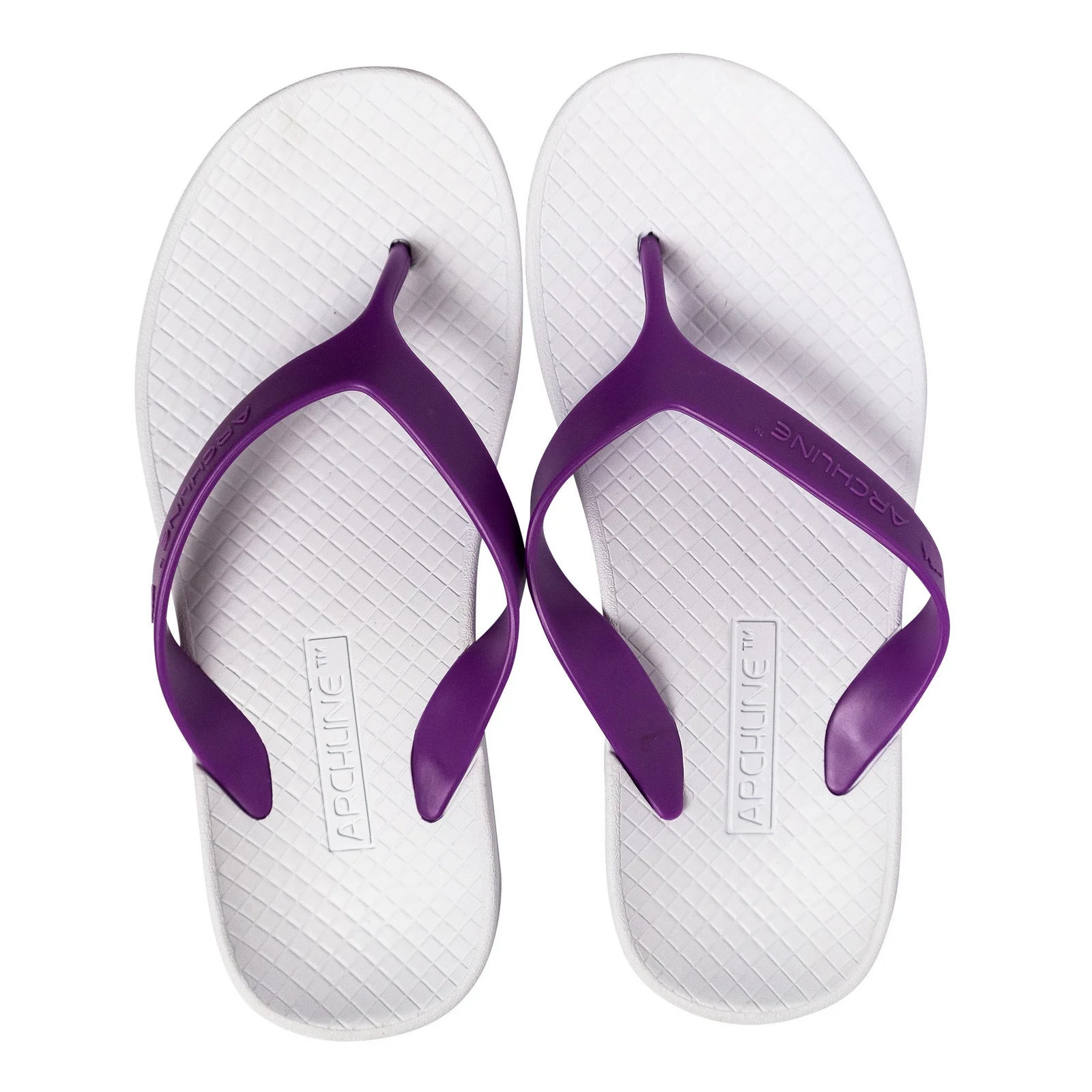 ARCHLINE Orthotic Thongs Arch Support Shoes Footwear Flip Flops Orthopedic - White/Fuchsia - EUR 37