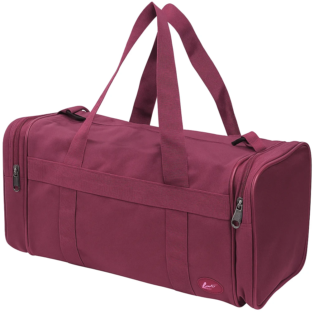 28L Travel Foldable Duffel Bag Gym Sports Luggage Foldaway School Bags - Maroon