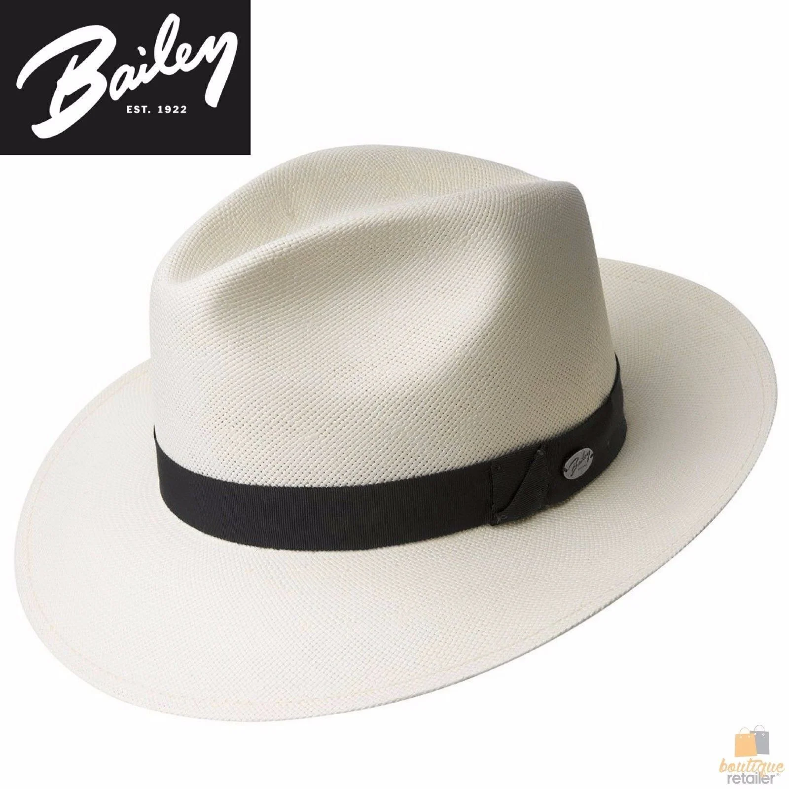 BAILEY Blackburn Lite Shantung Straw Hat MADE IN USA Trilby Fedora - Natural