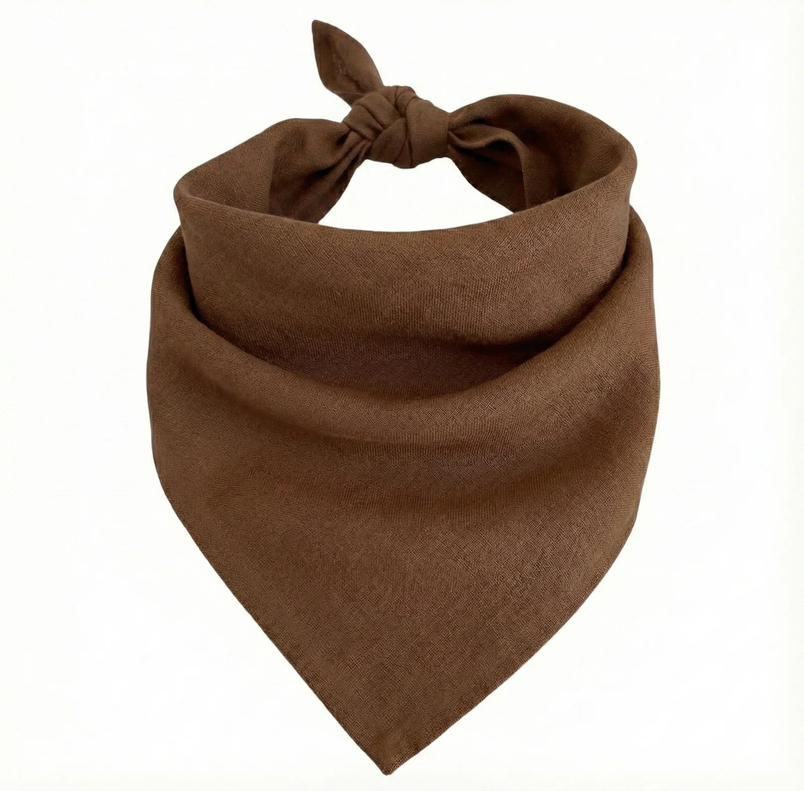 BANDANA 100% COTTON Head Wrap Durag Bandanna Summer Scarf Mask in Plain Brown