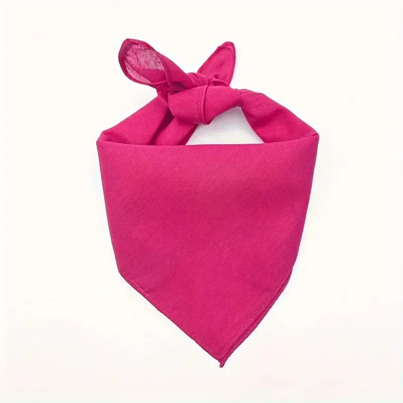 BANDANA 100% COTTON Head Wrap Durag Bandanna Summer Biker Scarf Mask - Hot Pink