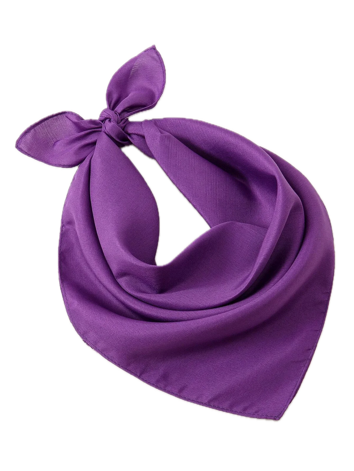 Plain Bandana 100% COTTON Head Wrap Durag Bandanna Summer Biker Scarf Mask - Purple