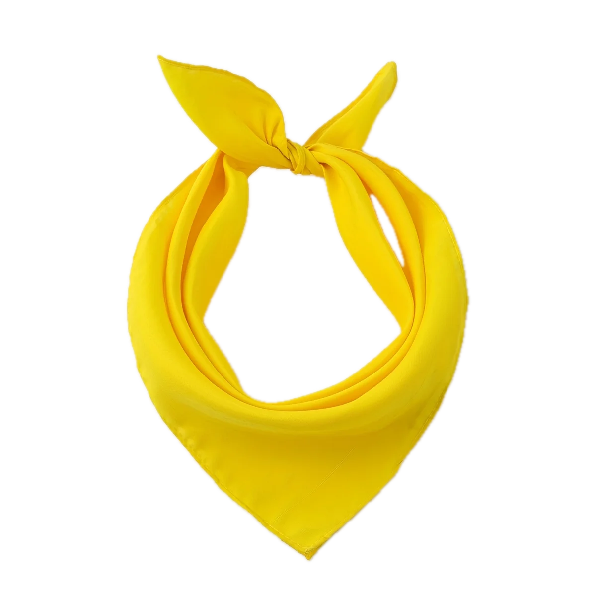 Plain Bandana 100% COTTON Head Wrap Durag Bandanna Summer Biker Scarf Mask - Yellow
