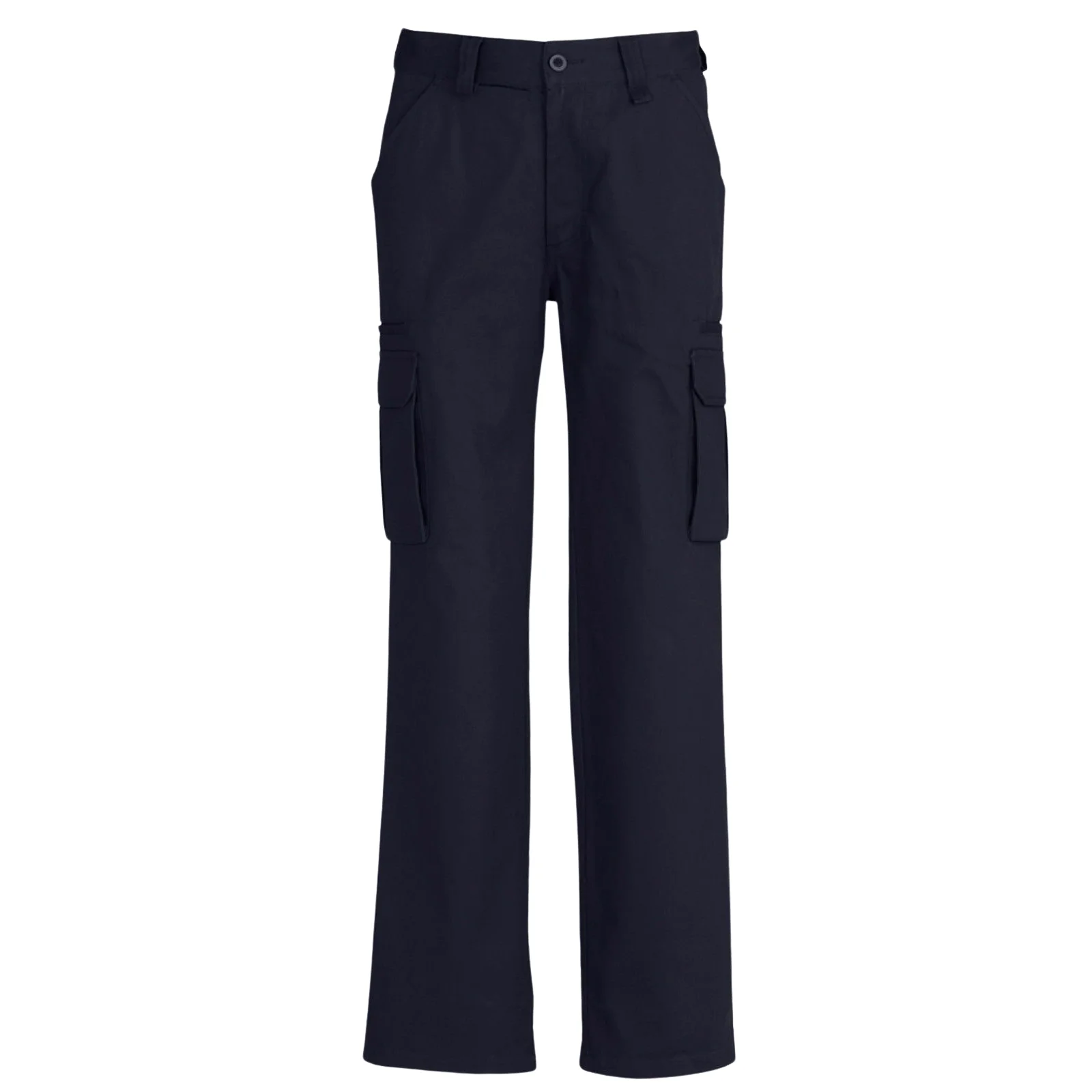 Mens CARGO PANTS Work Wear Trousers 100% COTTON Tradie Pockets Military 310gsm - Navy - 102""