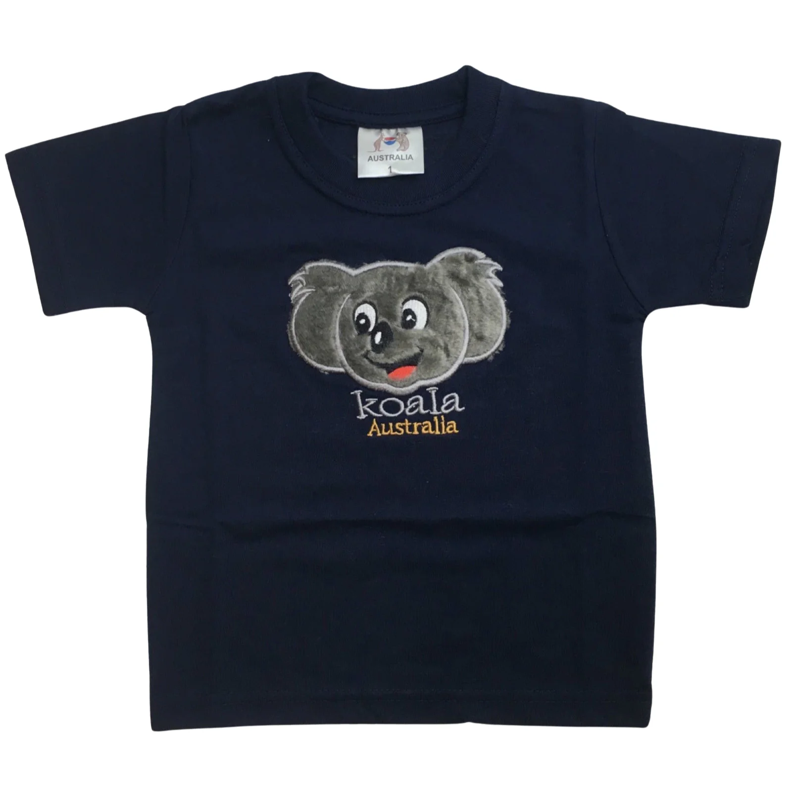 Kids KOALA AUSTRALIA T Shirt Tee Souvenir Gift Childrens Child 100% Cotton Top - Navy - 6