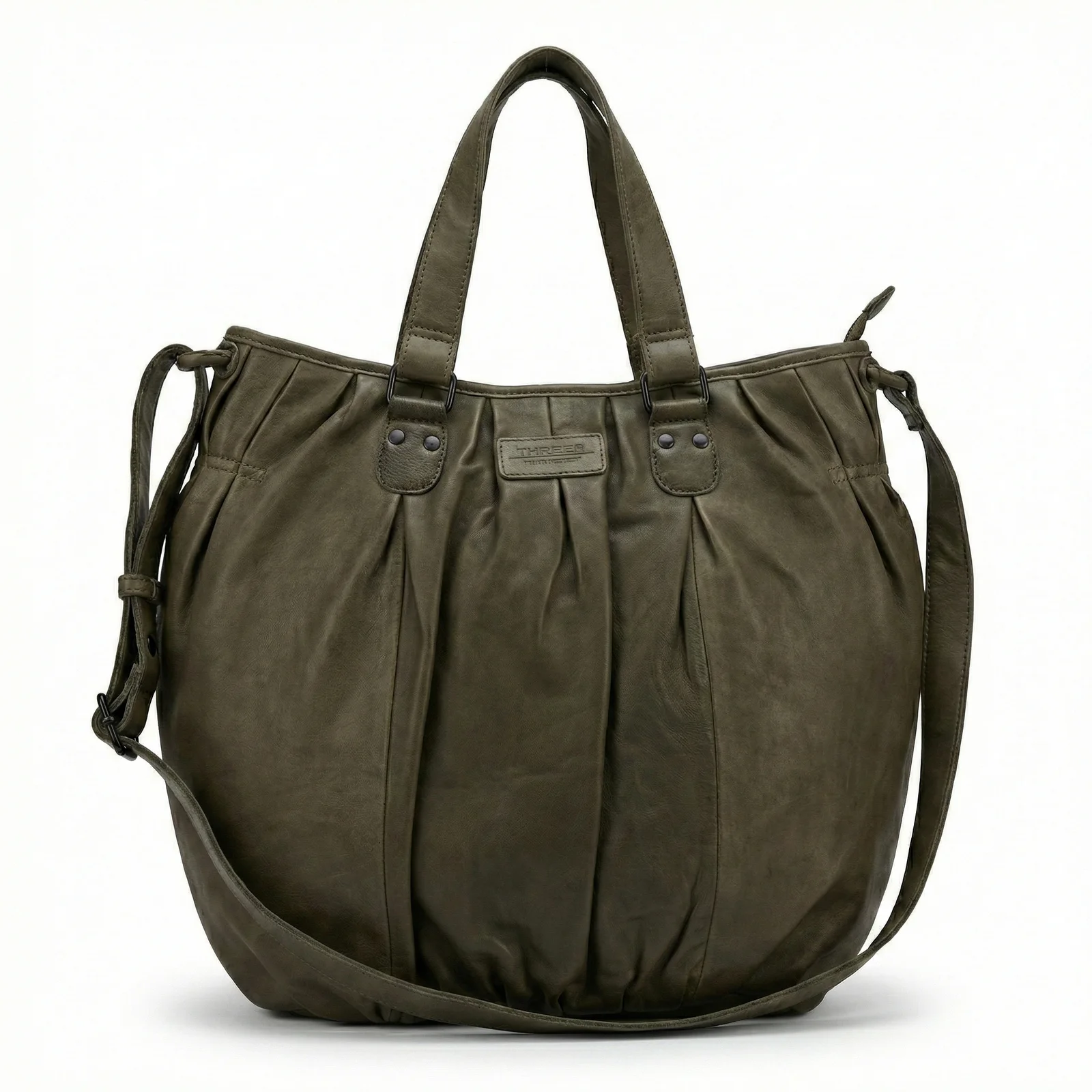 Premium Womens Leather Shoulder Bag Messenger Satchel Handbag Purse ITWB02 - Grey