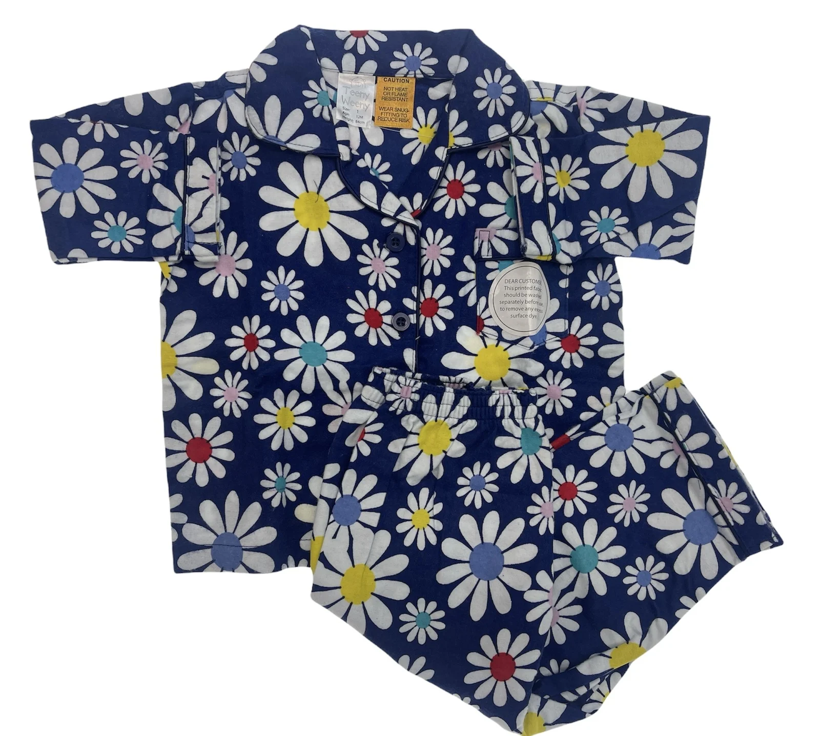 KIDS FLANNELETTE PYJAMAS PJs Boys Girls Flannel Pajamas Pyjama Winter Set PJ - Daisy Brights - 1