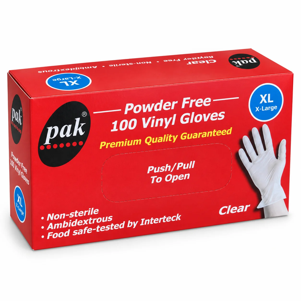 1000x Clear Disposable Vinyl Gloves Powder Free Latex Free Bulk - 1 Box
