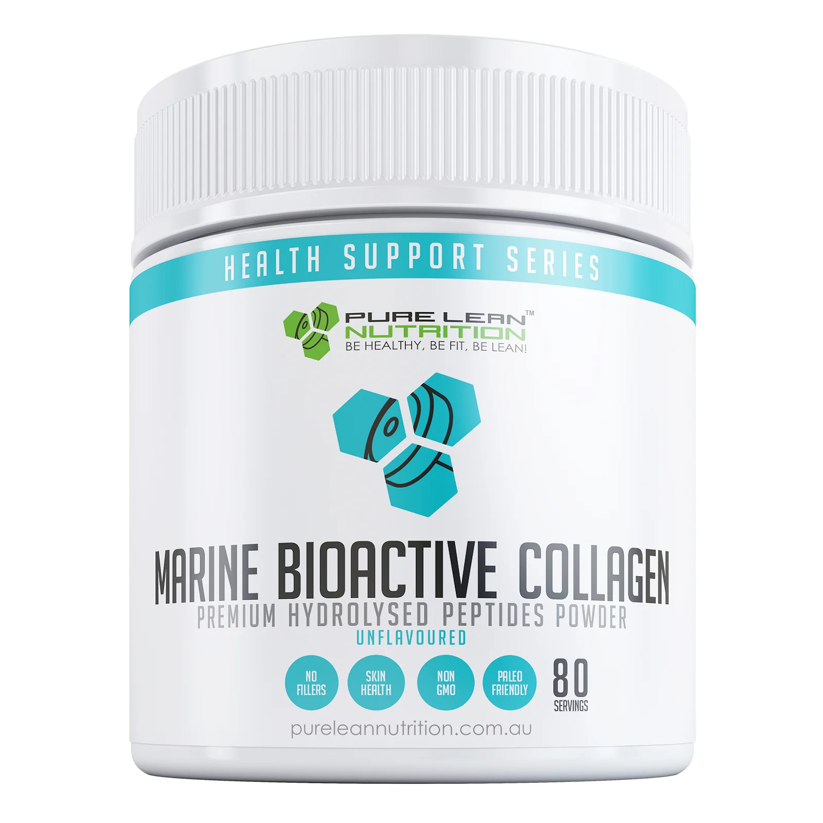 80 Servings Marine Collagen Bioactive Peptides Powder Beauty Glow for Skin Nails