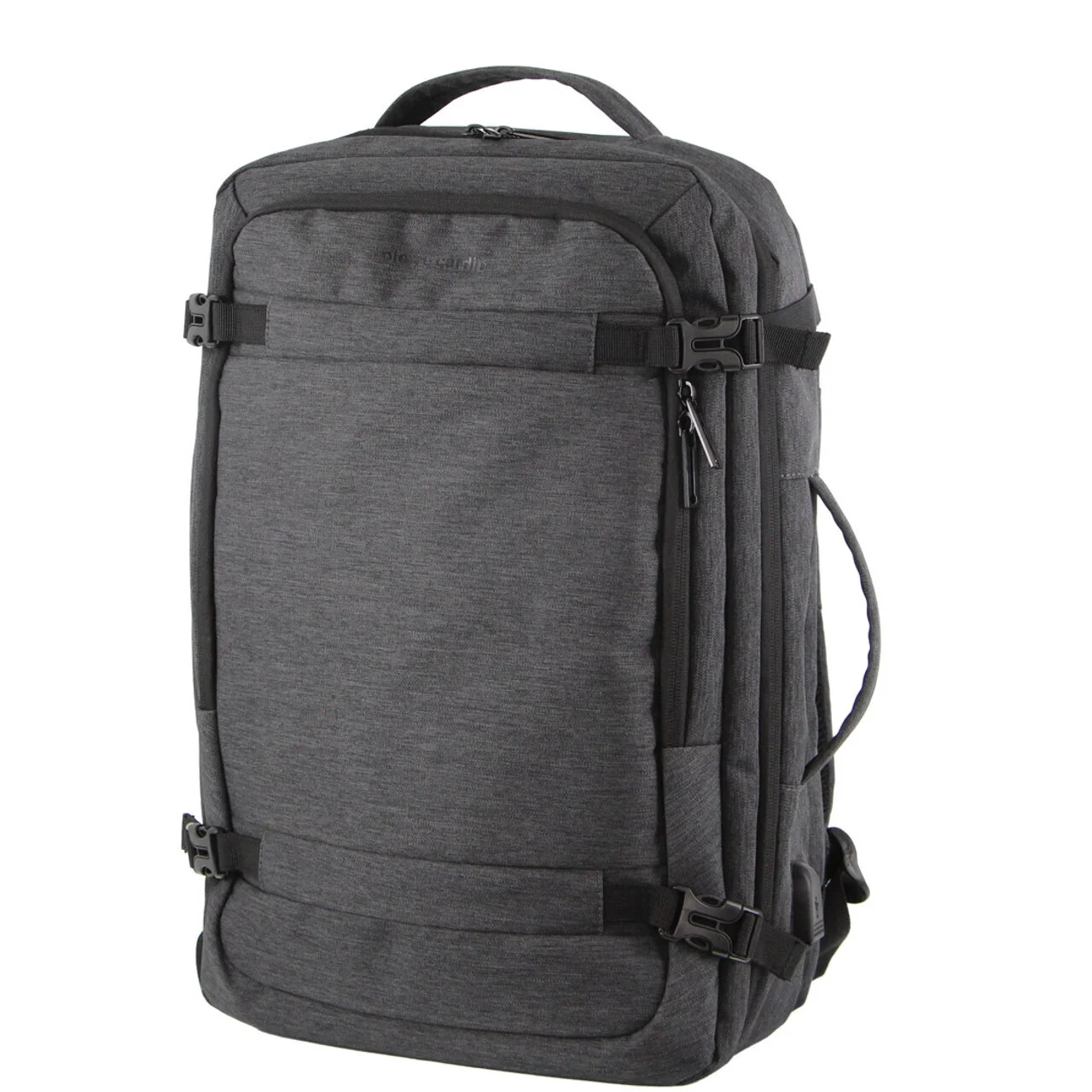 Pierre Cardin Mens Travel & Business Backpack with Built-in USB Port - Grey