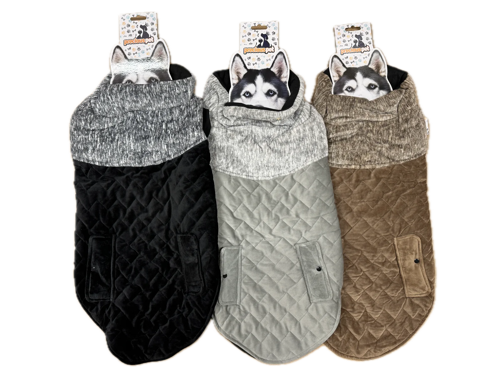 70cm Quilted Dog Jacket Coat Warm Winter Pet Clothes Vest Padded Windbreaker