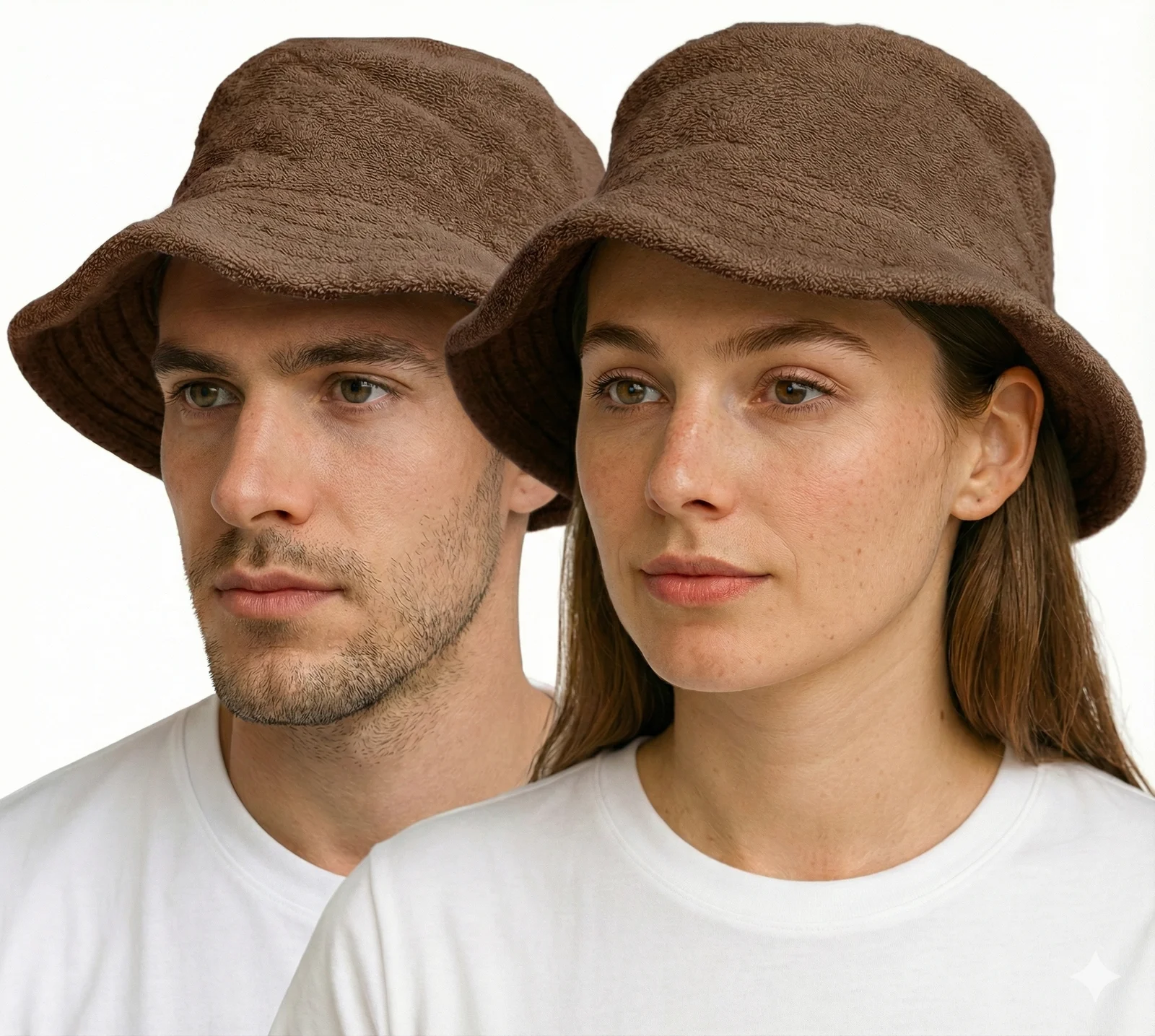 Stingy Brim Terry Towelling Bucket Hat Daggy Fishing Camping Lad Cap 100% COTTON - Khaki - L/XL