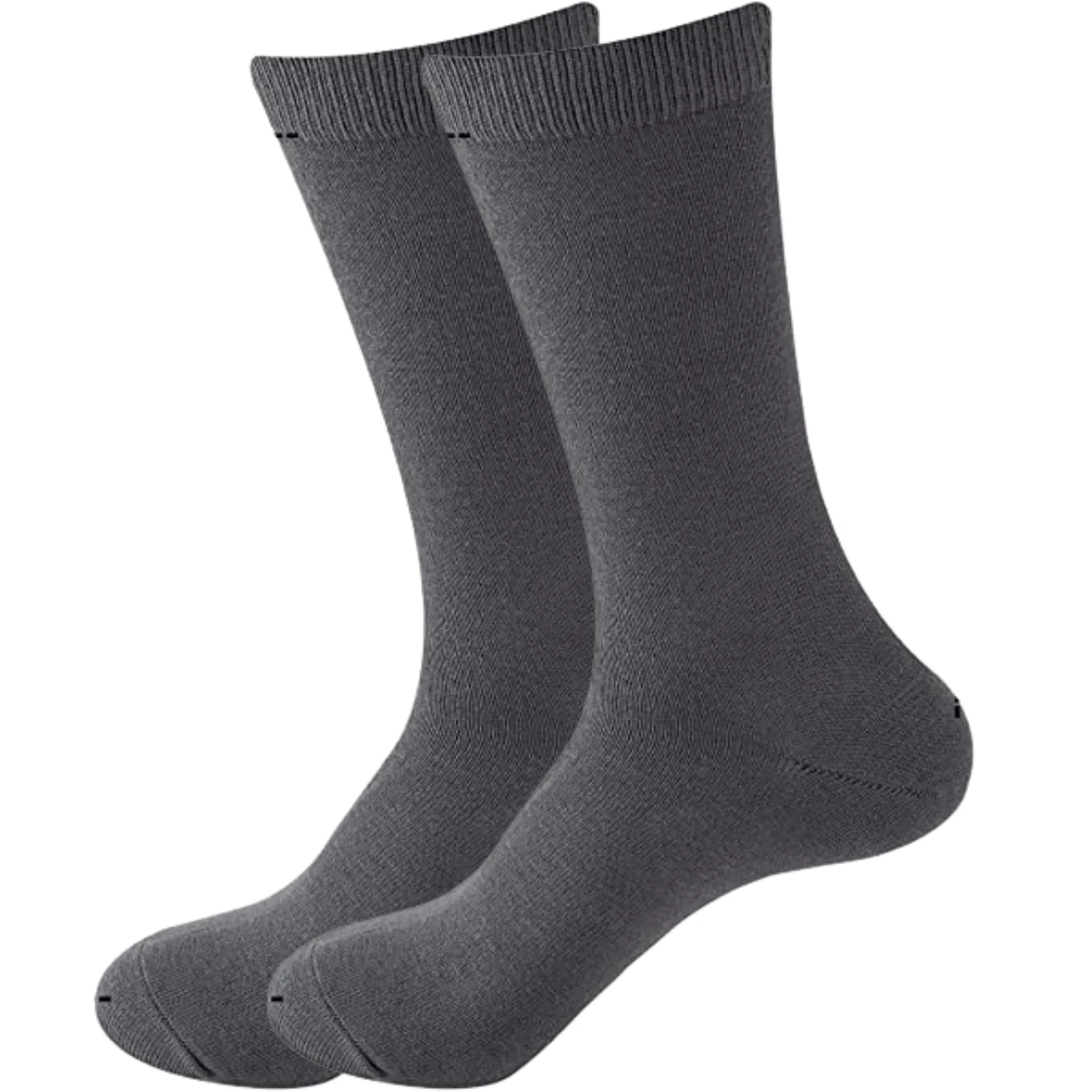 BAMBOO SOCKS Crew Natural Eco Healthy Enviro Unisex Work Anti-Bacterial Business - Charcoal - 11-14