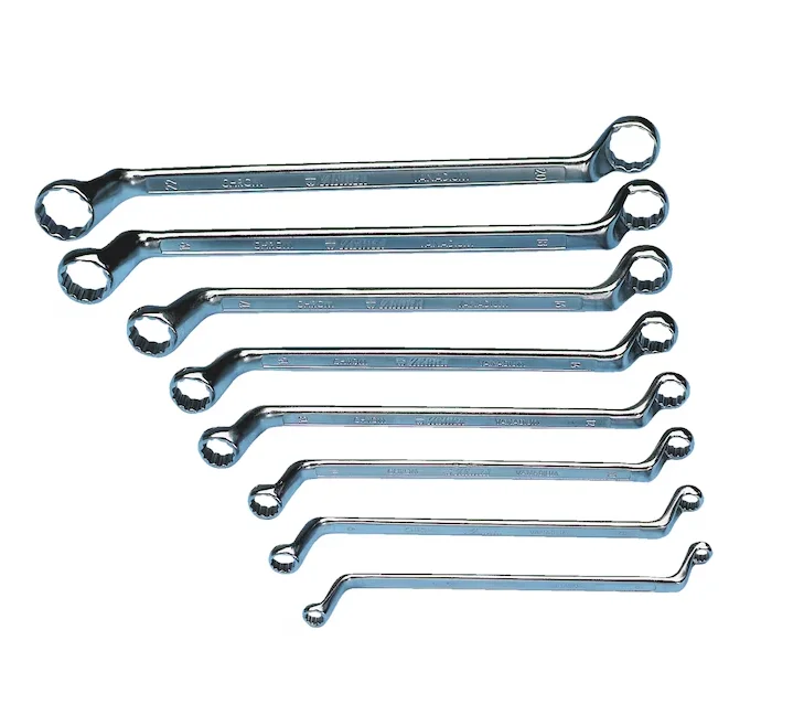 Wurth Double-End Box Wrench Set, Deep Offset – 8 Piece Metric, POWERDRIV Bi-Hex, Chrome Vanadium Steel