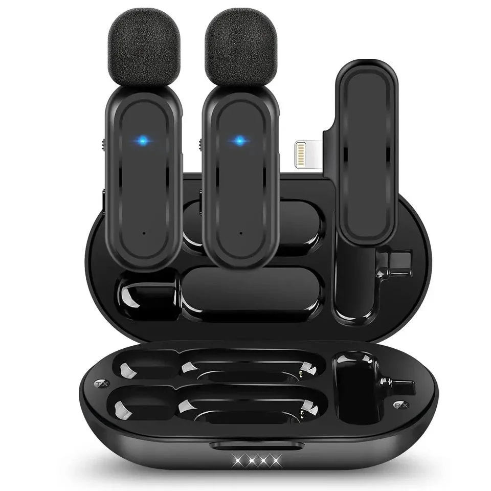 HRIDZ Wireless Lavalier Microphone fast connection Port Mic For Apple iPhone ipad Vlog Live Stream