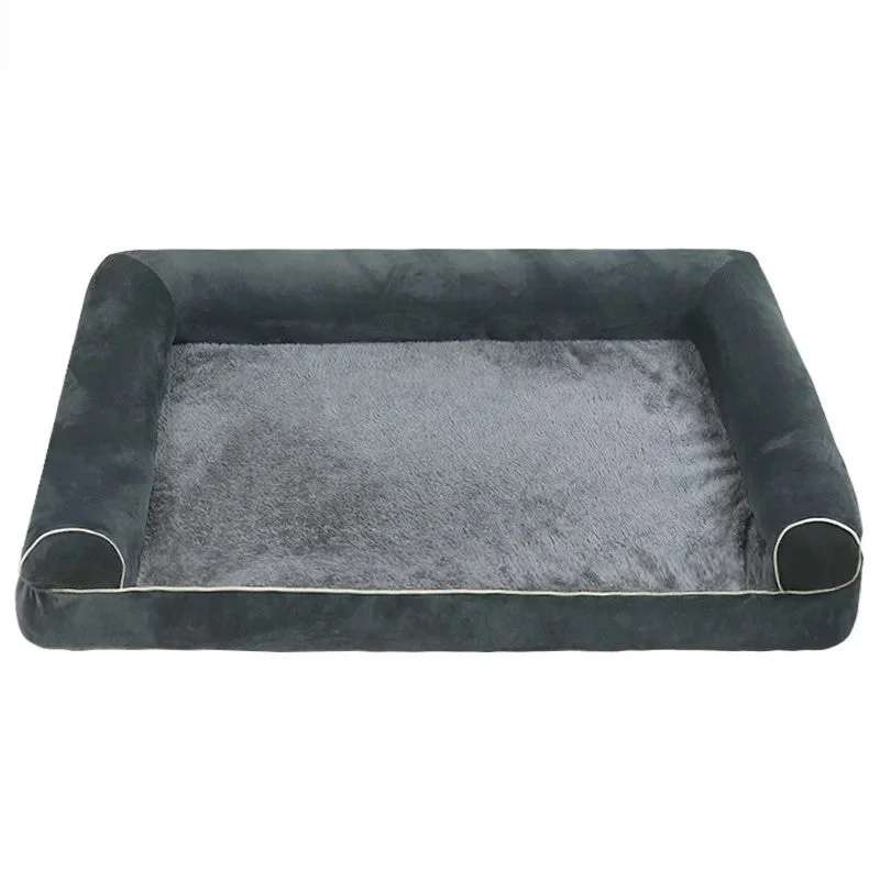 XXL Size PawfectFriend Orthopedic Dog Bed 3-Side Comfort Bolster Padded Calming Mattress Bed with Removable Cover