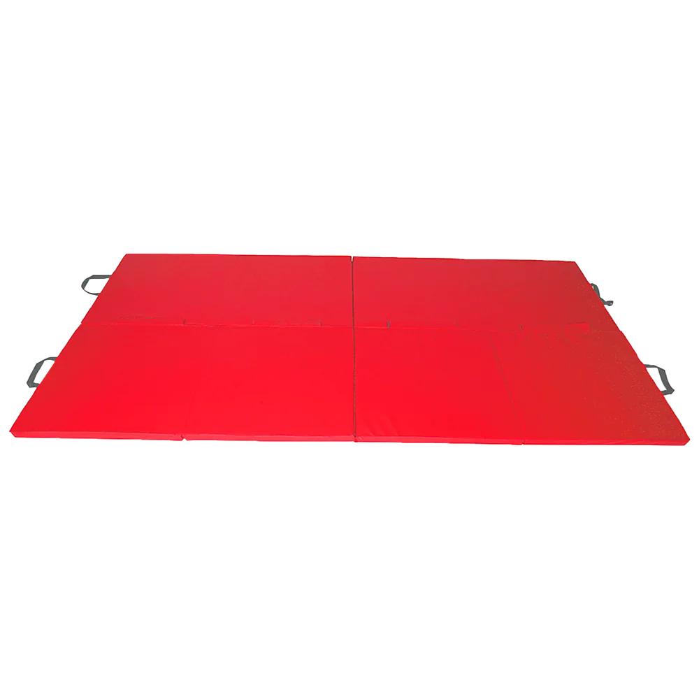 Folding Red Exercise Mat – Gymnastics, Martial Arts, Yoga, Karate & Judo Training