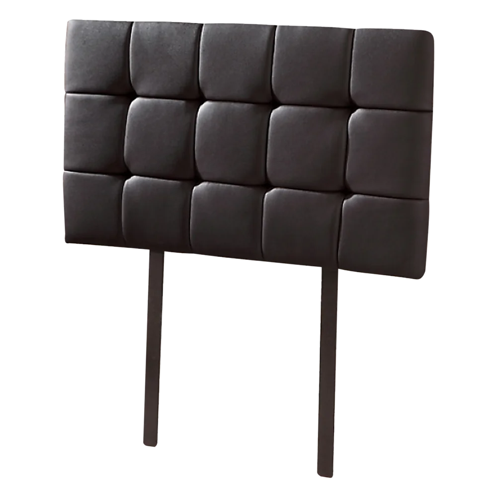 PU Leather Single Bed Deluxe Headboard Bedhead - Black