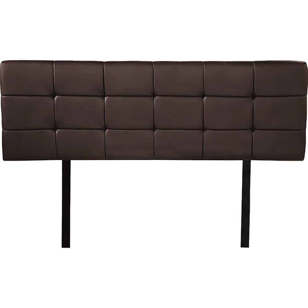 PU Leather Double Bed Deluxe Headboard Bedhead - Brown