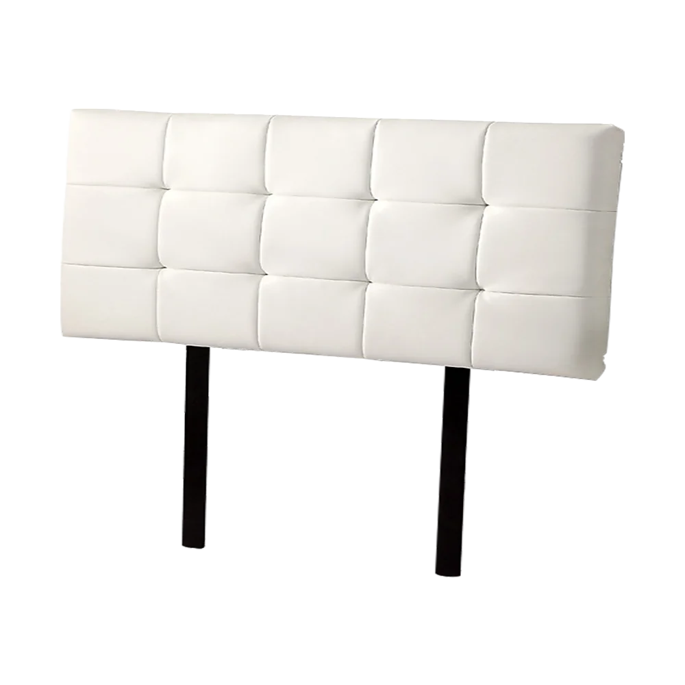 PU Leather Double Bed Deluxe Headboard Bedhead - White
