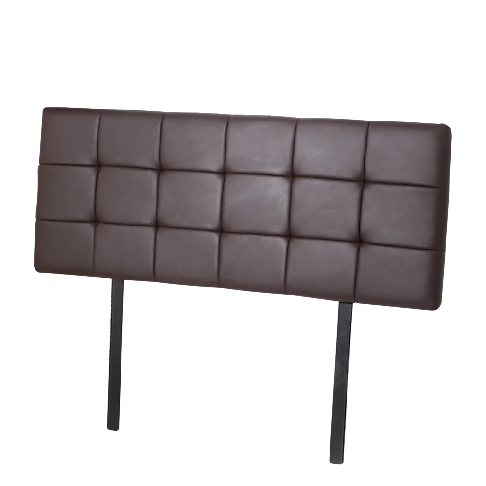 PU Leather Queen Bed Deluxe Headboard Bedhead - Brown
