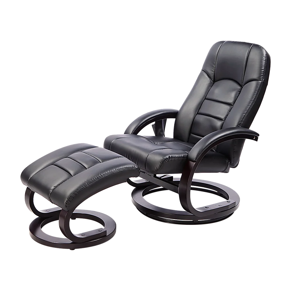 PU Leather Massage Chair Recliner Ottoman Lounge Remote