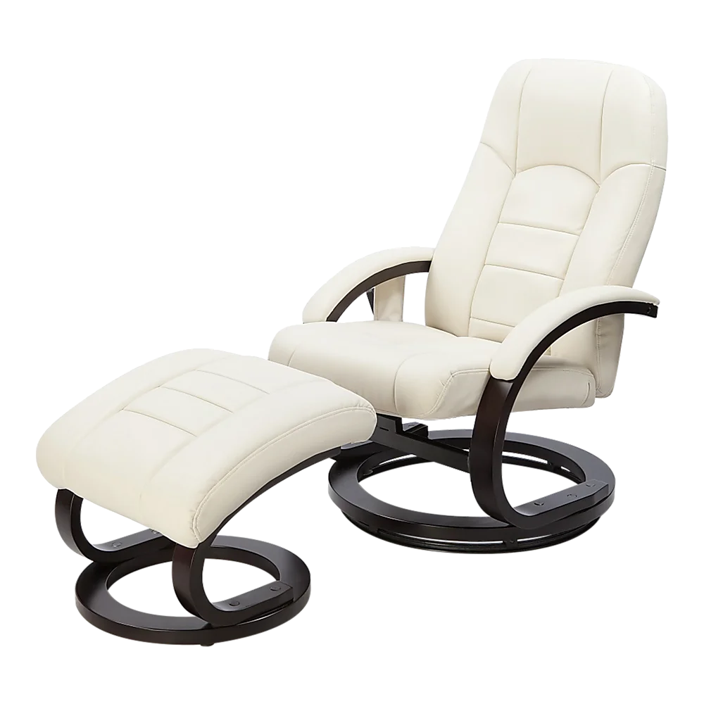 PU Leather Deluxe Massage Chair Recliner Ottoman Lounge Remote