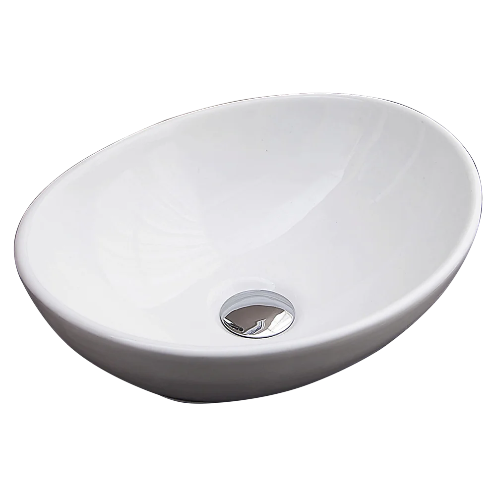 Above Counter Bathroom Vanity Oval Ceramic Basin